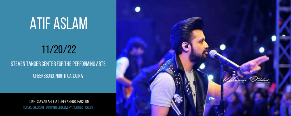 Atif Aslam at Steven Tanger Center tickets Atif Aslam at Steven Tanger Center