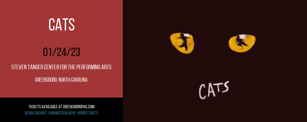 Cats at Steven Tanger Center tickets Cats at Steven Tanger Center