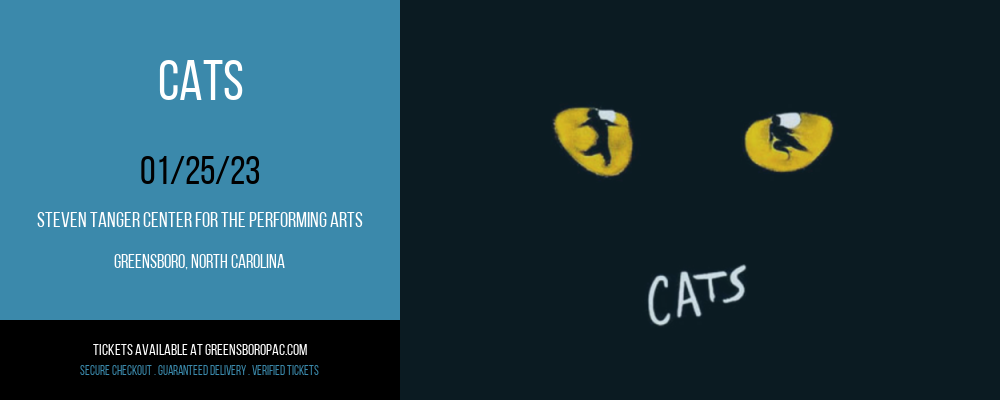 Cats at Steven Tanger Center tickets Cats at Steven Tanger Center