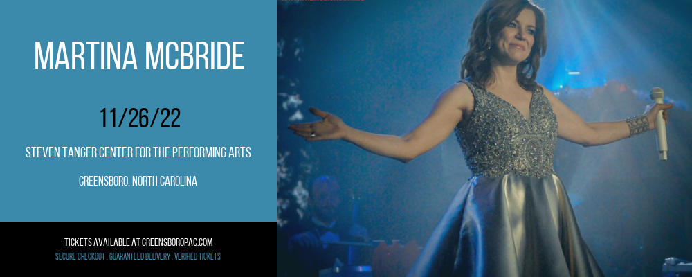 Martina McBride at Steven Tanger Center tickets Martina McBride at Steven Tanger Center