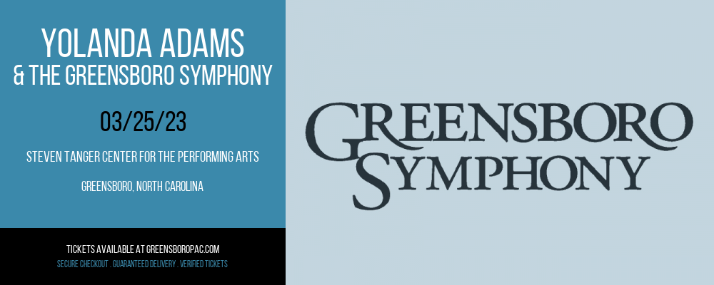 Yolanda Adams & The Greensboro Symphony at Steven Tanger Center tickets Yolanda Adams & The Greensboro Symphony at Steven Tanger Center