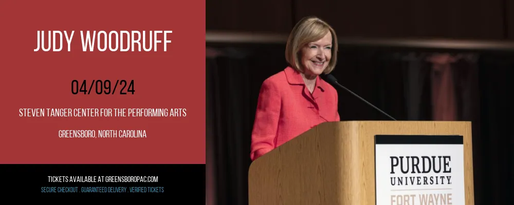 Judy Woodruff at Steven Tanger Center for the Performing Arts